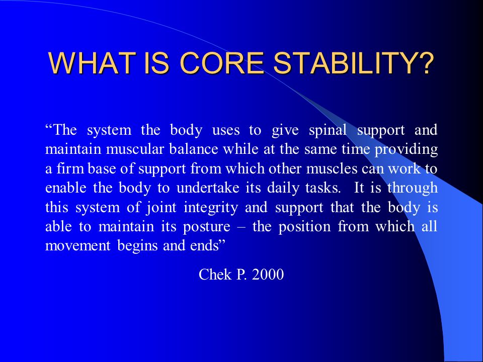 Core stability ppt new arrivals